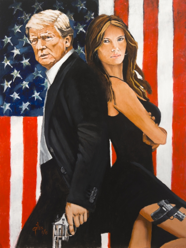 Mr and Mrs Trump by artist DOUG GILES